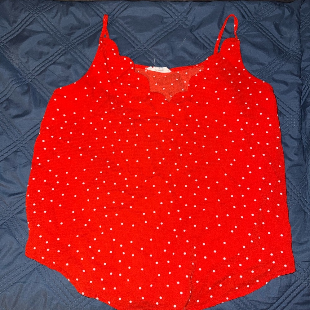 Chic Red Polka Dot Camisole